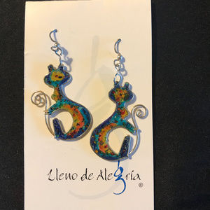 Handmade Cat Earrings - Folkart